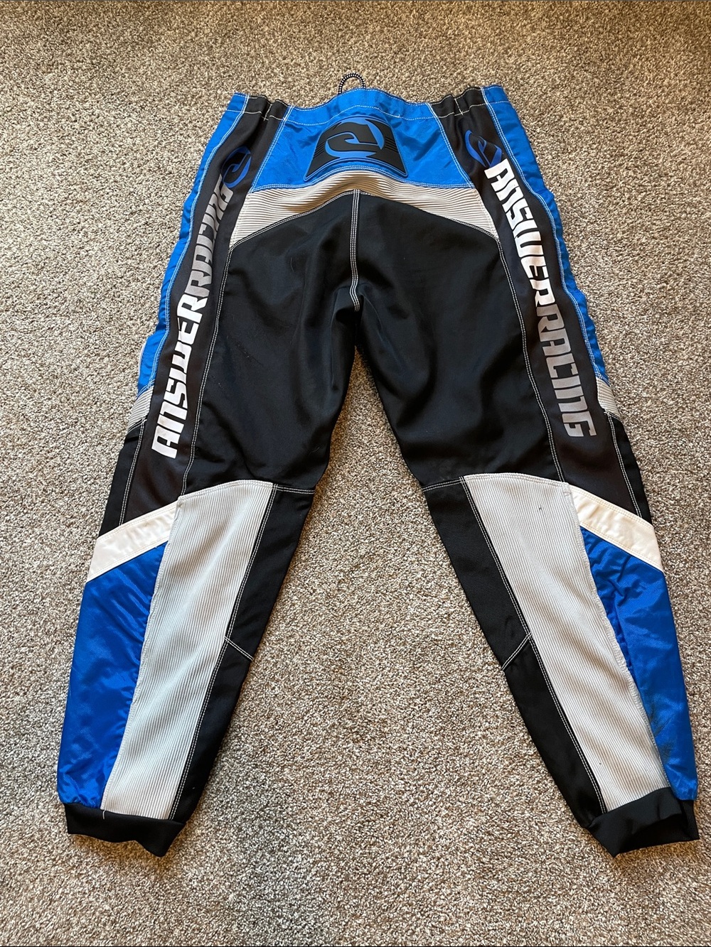 Vintage Answer Racing Syncron Motocross Riding Pants Blue, Black - Picture 4 of 5